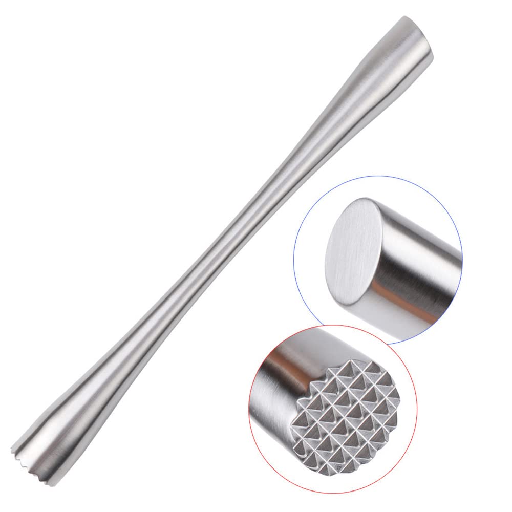 Ice Crushing Rod Ice Crushing Hammer Stainless Steel Cocktail Muddler for Bars Restaurants Cocktail Milk Tea