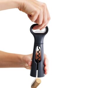 Joseph Joseph BarStar 3-in-1 Corkscrew, Bottle opener & foil cutter, Space Saving design, Gray