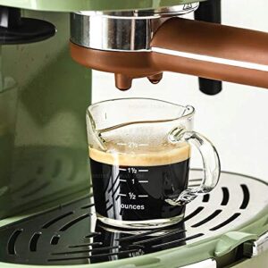 NCnnwovf Espresso Shot Glasses 70ML Triple Pitcher Barista Double Spouts With Pouring Handle (2)