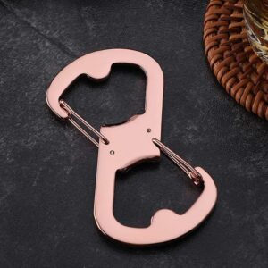 Yardwe 3pcs Key Chain Beer Bottle Opener Multifunction Carabiner Clips Beverage Keychain Climbing Clasps Camping Bottle Hooks Lid Lifter