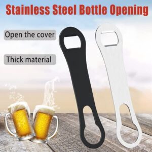 4 Pieces Bottle Opener Dog Bone Wine Bottle Opener Double Ended Beer Stainless Steel Openers Used for Party, Bartender, Kitchen or Restaurant (Black,Silver)