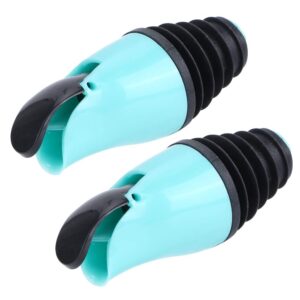 2Pcs Oil Spouts, Oil Bottle Pour Spout Stopper, ABS & Silicone Pourers for Wine Soy Sauce Vinegar Bottles Kitchen Accessory(light blue)