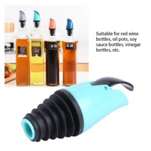 2Pcs Oil Spouts, Oil Bottle Pour Spout Stopper, ABS & Silicone Pourers for Wine Soy Sauce Vinegar Bottles Kitchen Accessory(light blue)