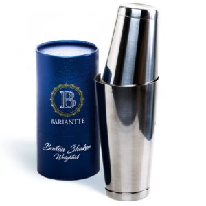 bariantte weighted boston cocktail shakers, bartender shaker large, boston shaker set extra large cocktail shaker, drink shaker bar shakers bartending, 28oz & 18oz stainless steel professional shaker
