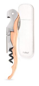 pulltex pulltaps evolution corkscrew rose gold with leather pouch set