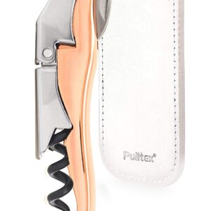 Pulltex Pulltaps Evolution Corkscrew Rose Gold with Leather Pouch Set