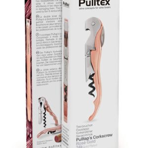 Pulltex Pulltaps Evolution Corkscrew Rose Gold with Leather Pouch Set