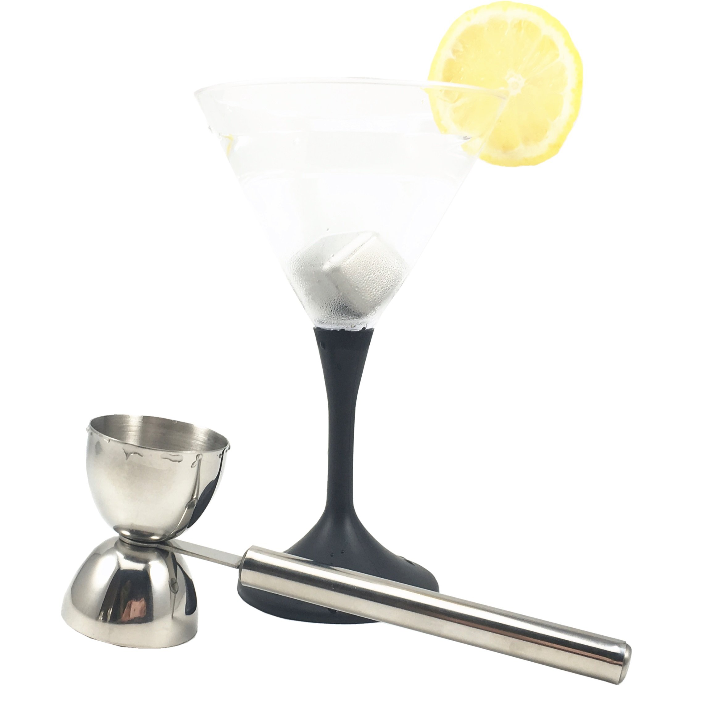 Double Jigger Stainless Steel Cocktail Measuring Cup with Handle