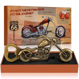 lullea motorcycles beer bottle openers, birthday christmas gifts for men women husband boyfriend, beer gifts for men, motorbike gifts for men, presents for dad, with gift box and card
