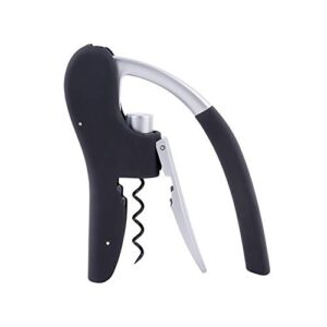 black stainless steel lever style speed-pull decorker with built-in foil cutter