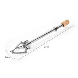 MNJKL Telescopic Ice Cube Grabber, Stainless Steel Pickle Fork, Olives Pickled Onions Utensil, Multifunctional Food Clamp with Non-Slip Handle