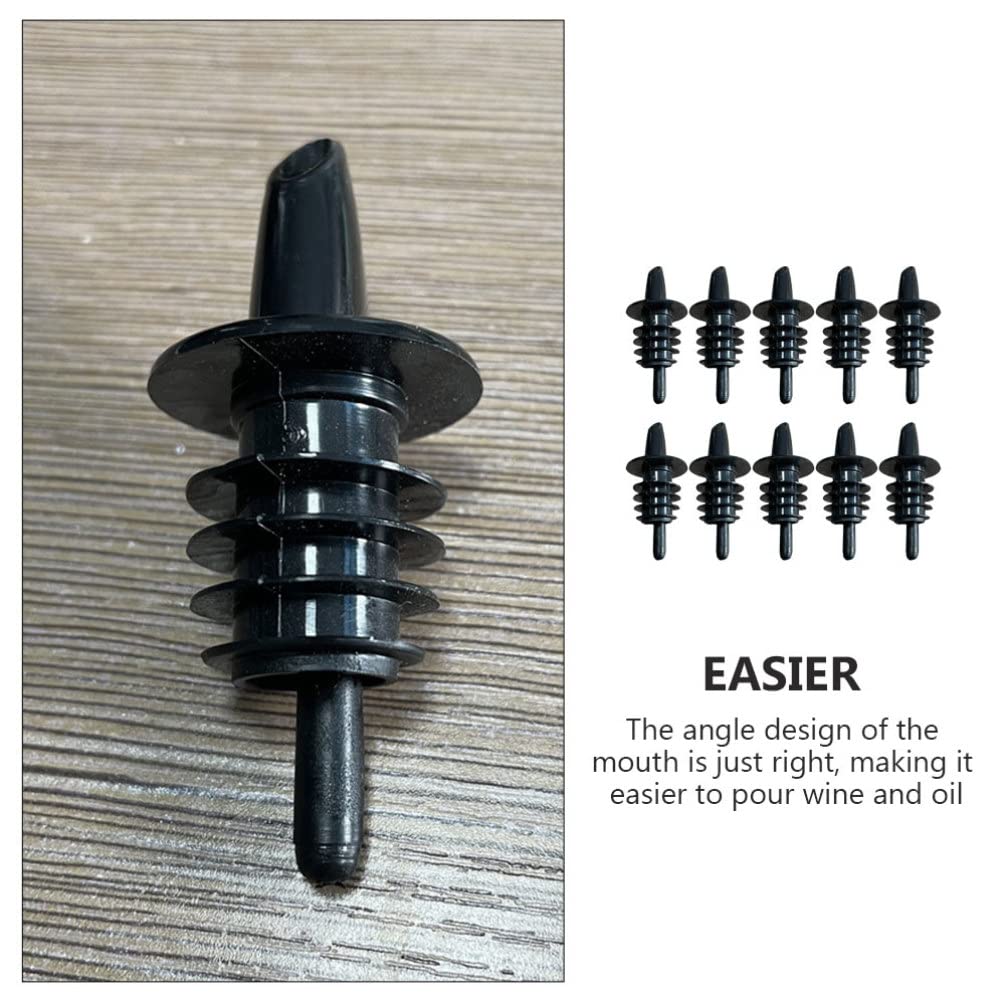 Tofficu 10pcs Wine Stopper Wine Pourer Dispenser Pourers for Cocktail Vinegar Tapered Stopper Spout Wine Saver Stopper Drink Dispensers Cocktail Dispensers Plug Pvc Vintage