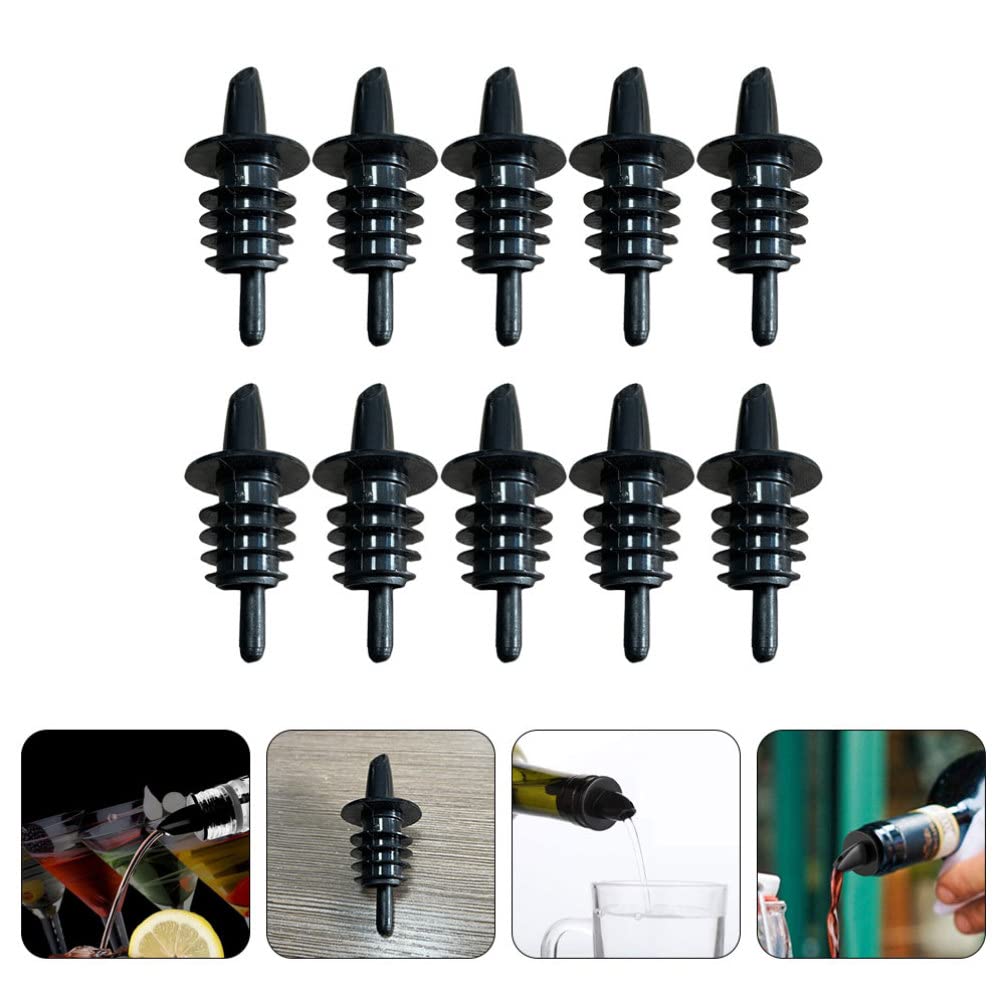 Tofficu 10pcs Wine Stopper Wine Pourer Dispenser Pourers for Cocktail Vinegar Tapered Stopper Spout Wine Saver Stopper Drink Dispensers Cocktail Dispensers Plug Pvc Vintage