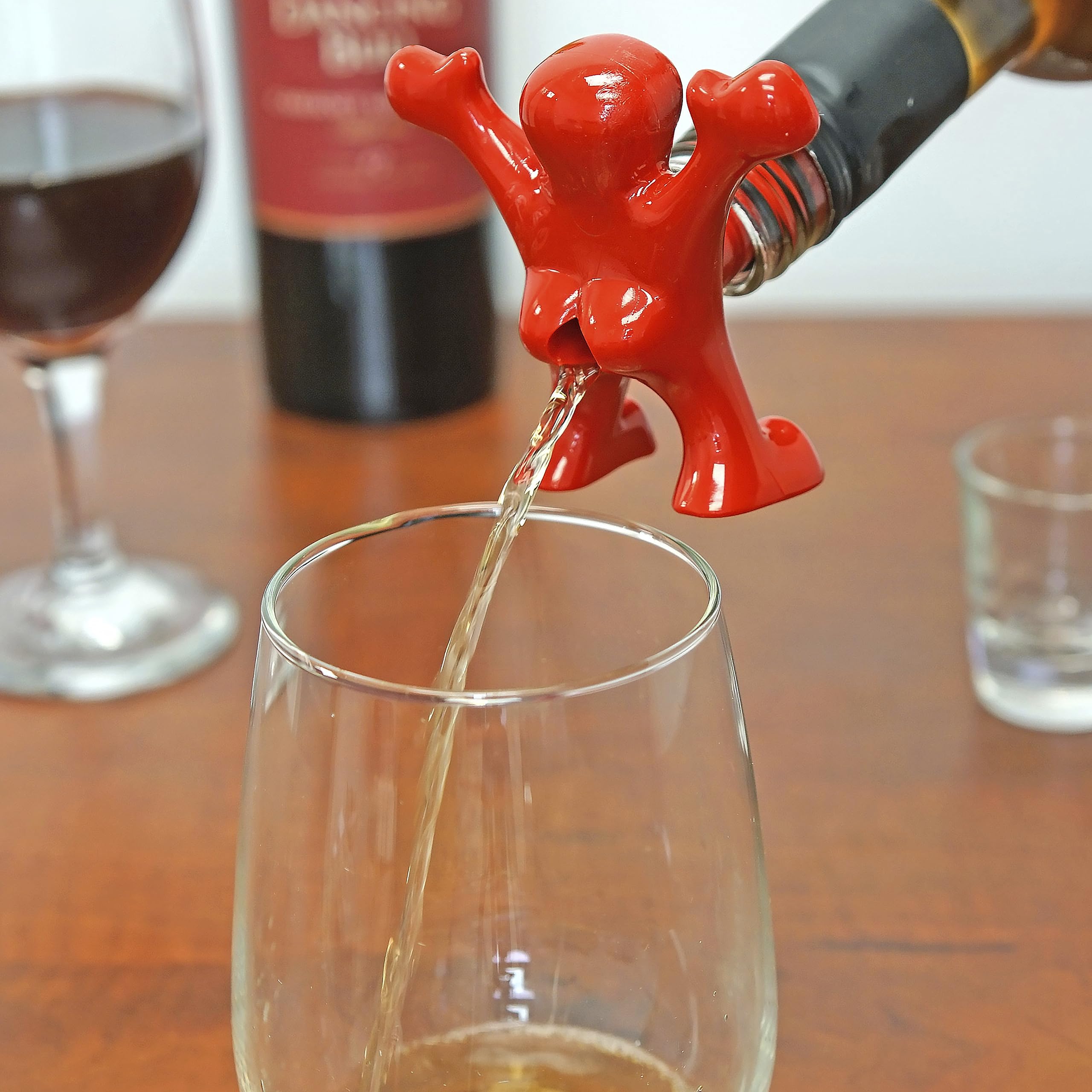 Fairly Odd Novelties FON-10194 Sir Perky Novelty Wine Pourer, One Size, Red