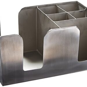 American METALCRAFT, Inc. American Metalcraft BARS7 Stainless Steel Bar Caddy with 6 Compartments, Satin Finish, Silver