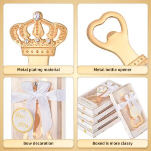 VZCBZC 50Packs Gold Crown Bottle Openers for Baby Shower, Wedding, and Birthday Party Favors - Elegant and Practical Gift for Guests