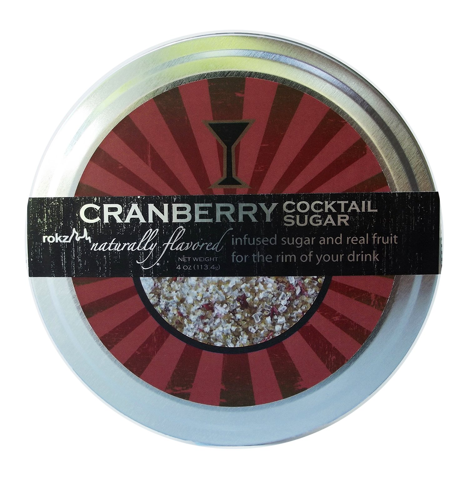 rozk Cranberry Cocktail Sugar Rimmerz, 4 ounce