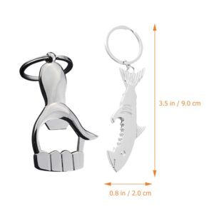 VICASKY 2pcs Key Chain Can Opener Beer Cap Lifter Beer Bottle Opener Cola Bottle Opener Keyring Bottle Opener Wine Lifter Bottle Brish Beer Shotgunning Tool Zinc Alloy Thumb Supplies