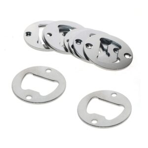 30 Sets Bottle Opener Insert,Inserts DIY Beer Opener, Wall Mount Bottle Openers with Screws (Silver)