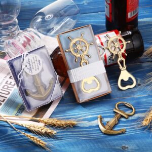 24 Pcs Nautical Bottle Openers Anchor Bottle Opener Antique Beer Bottle Opener Nautical Theme Decor Beach Theme Gifts for Men Wedding Nautical Baby Shower Decorations Party Favors for Guests