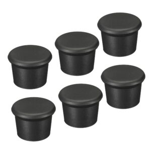 meccanixity silicone bottle caps 26mm/1.02" id reusable unbreakable stoppers sealer cover for beer, wine, drink black pack of 6
