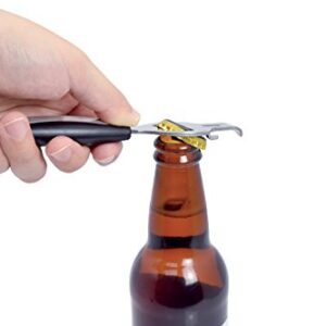 HIC Kitchen Bar Tool, Bottle Opener, Can Punch and Citrus Peeler, Japanese Stainless Steel, BPA Free