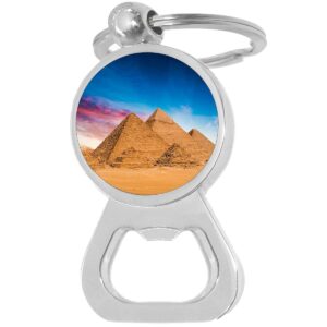egyptian pyramids bottle opener keychain