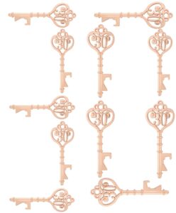xiushe 30 pcs rose gold key bottle opener 30th birthday souvenirs party decor or 30th gold wedding anniversary party gifts 30 birthday party favors for guests party supplies (rose gold 30)