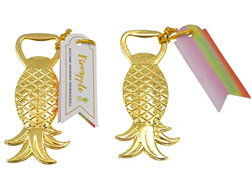 Kinteshun Pineapple Bottle Opener for Wedding Party Favor (12pcs,Golden Tone)