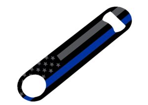 thin blue line police officer subdued speed bottle opener heavy duty gift law enforcement blue lives matter flag