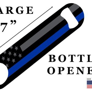 Thin Blue Line Police Officer Subdued Speed Bottle Opener Heavy Duty Gift Law Enforcement Blue Lives Matter Flag