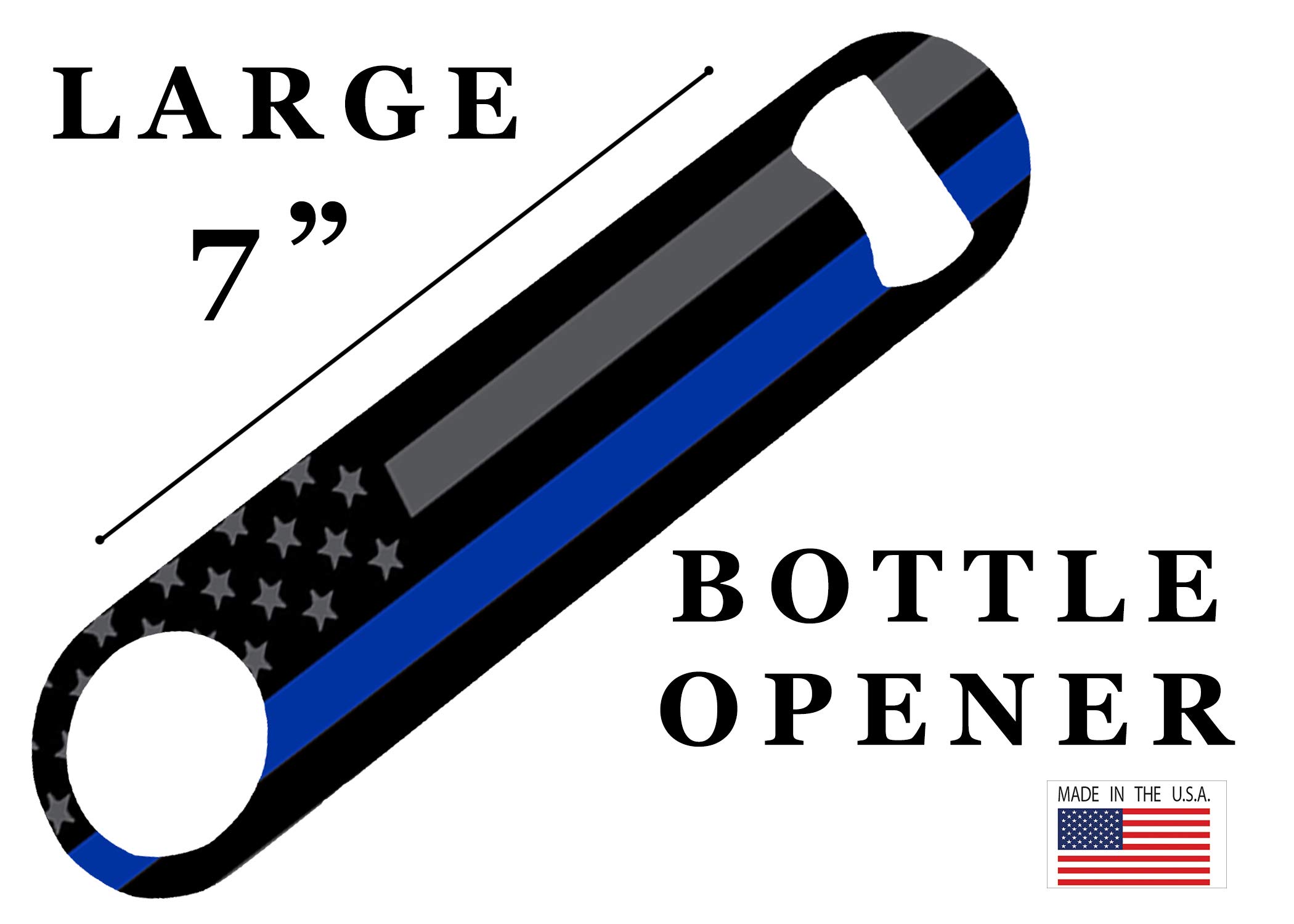 Thin Blue Line Police Officer Subdued Speed Bottle Opener Heavy Duty Gift Law Enforcement Blue Lives Matter Flag