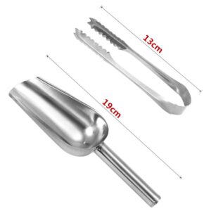 Ice Scoop Tong Set for Pick and Mix, Metal Ice Scooper Sweet Scoop Tongs Multipurpose Serving Food Scoops for Supermarket Kitchen Wedding Party Bar