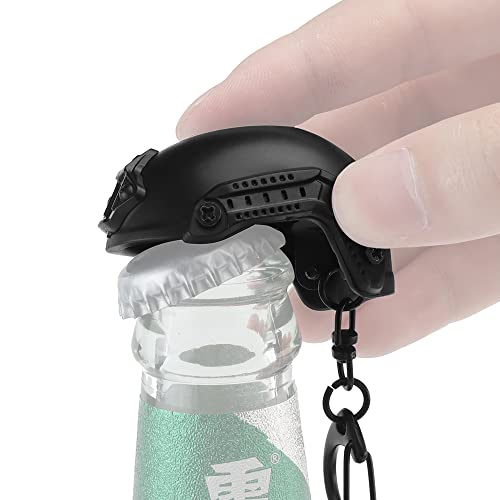 OKGIUGN G45 Pistol Shape Keychain Bag Pendant Ornament Fidget Gadgets (Black Helmet)