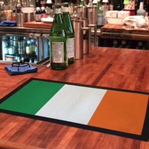 Rubber Bar Mat Bar Runner Irish Flag Spill Mat Gift Idea