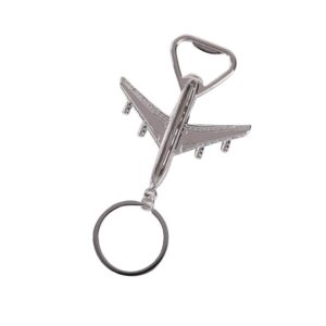 50pcs silver airplane bottle opener aircraft keyring for wedding party favor