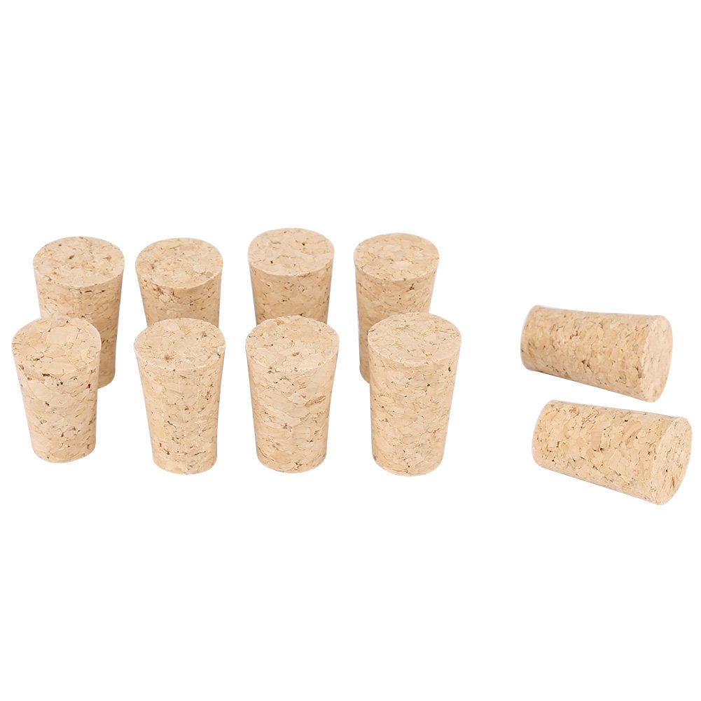 10pcs/set Tapered Cork Plugs, Cork Tapered Corks Wooden Wine/Beer Bottle Stopper(Beer Bottle20x15x35)