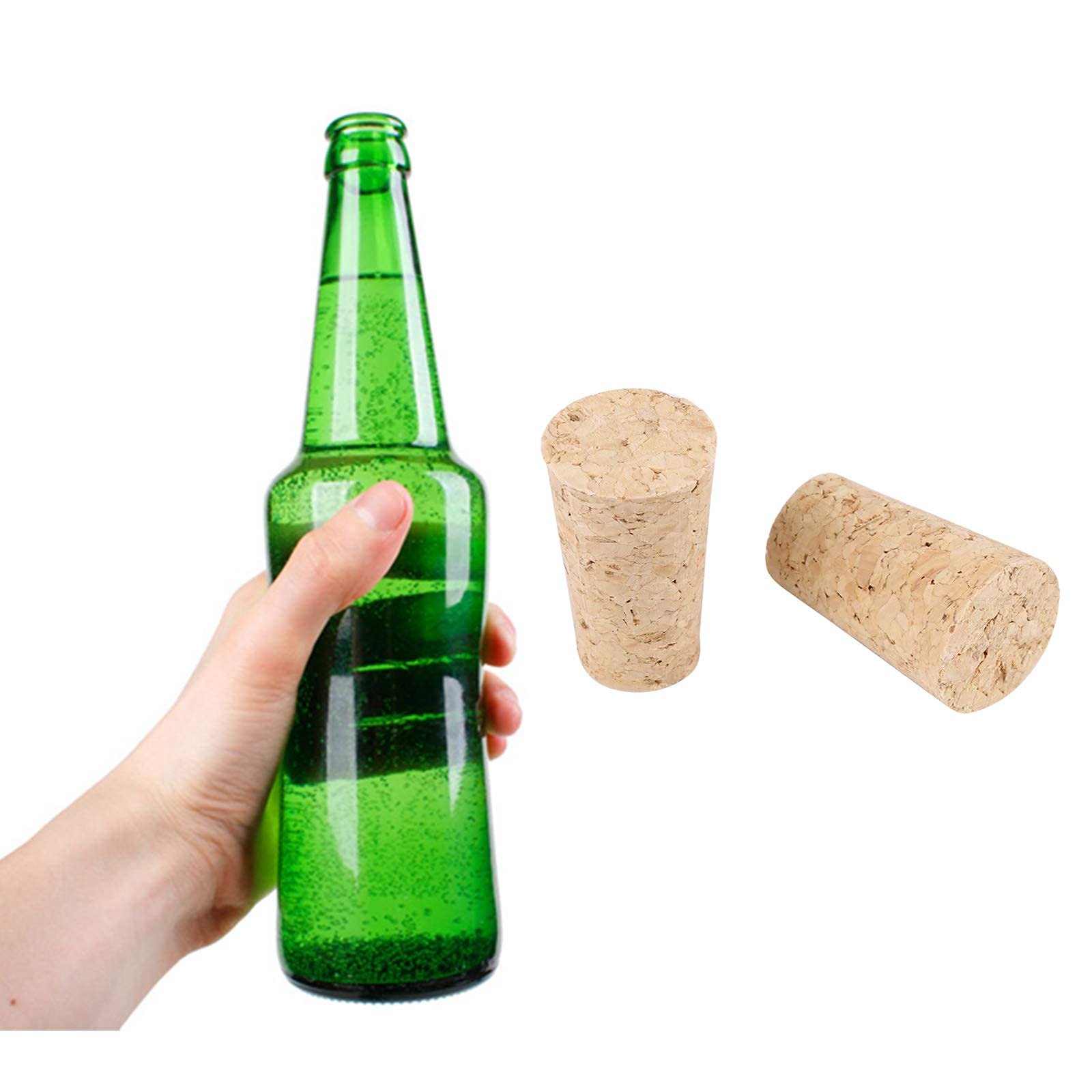 10pcs/set Tapered Cork Plugs, Cork Tapered Corks Wooden Wine/Beer Bottle Stopper(Beer Bottle20x15x35)