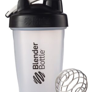 BlenderBottle Classic Loop Top Shaker Bottle, 20-Ounce, Clear/Black