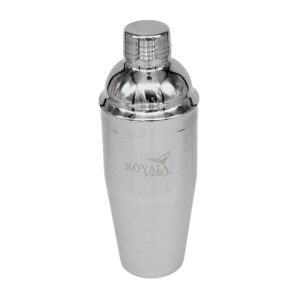 generic royal pub co large capacity 25 oz. bar shaker,stainless steel cocktail shaker for impressive mixology/martini shaker with built in strainer for bartending/home bar accessory,silver,cobbler