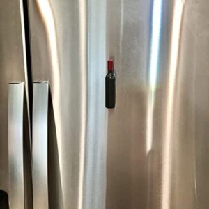 Magnetic Bottle Opener - Stick to Refrigerator for Wine and Beer Bottles Cute Two-Function Wine Bottle Shaped Magnetic Bottle Opener for Fridge