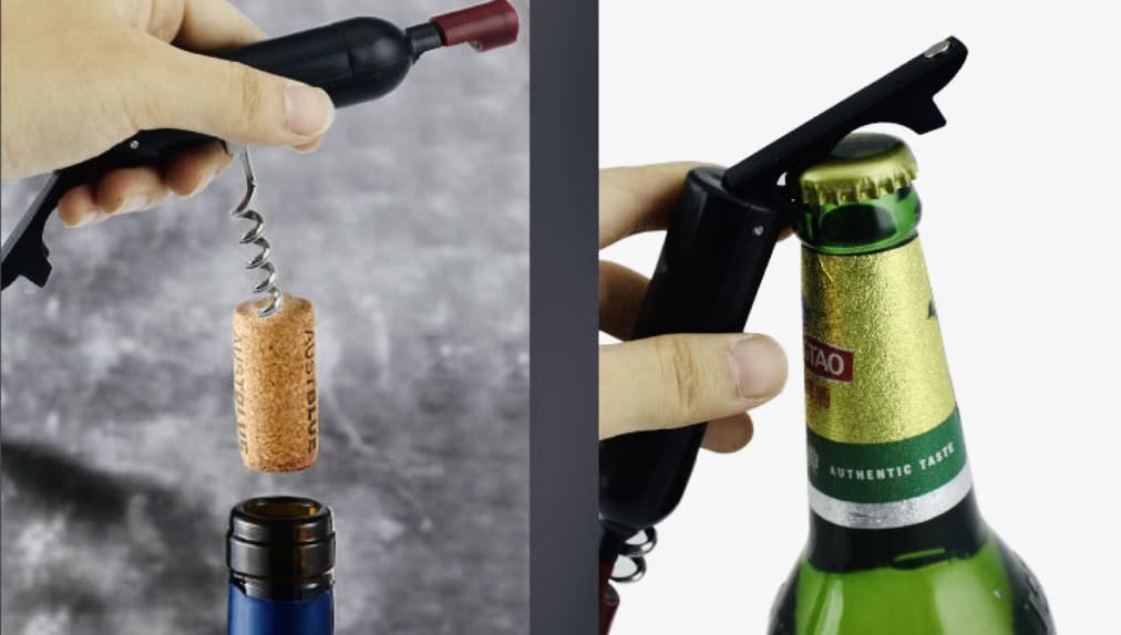 Magnetic Bottle Opener - Stick to Refrigerator for Wine and Beer Bottles Cute Two-Function Wine Bottle Shaped Magnetic Bottle Opener for Fridge