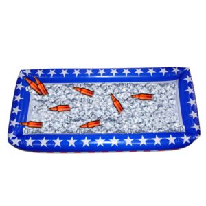 Patriotic Inflatable Serving Bar Ice Buffet Cooler Salad Serving Trays - 4th of July Party Supplies, Independence Day Fourth of July Party BBQ Cooler Indoor Outdoor Picnic Pool Party by 4E's Novelty