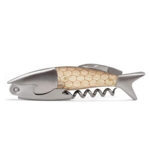 FAFAXOXO Unique Fish Corkscrew, Professional Waiters Corkscrew Wine Key Bottle Opener,Manual Wine Key for Servers, Waiters, Bartenders and Home Use