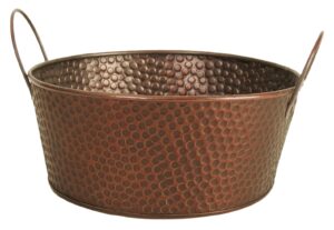 wald imports copper hammered metal 10.5" beverage bucket/pail/tub