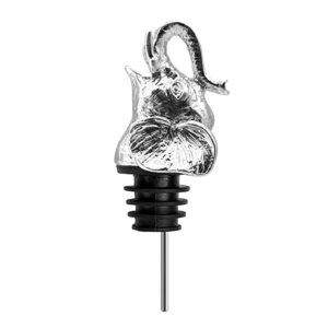 2022 new stainless steel elephant wine aerator pourer, red and white wine bottle aerator whiskey wine diffuser aerator silver decanter spout for home party anniversary birthday decoration supplies