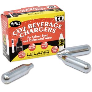 120 leland mr fizz 8 gram soda chargers compatible with all 1 liter/quart soda siphons