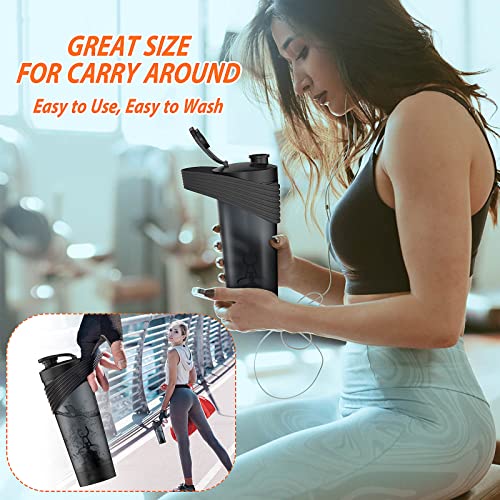 28oz Electric Protein Shaker Bottles, USB Rechargeable Protein Shaker for Protein Mixes Pre Workout Supplement Blender Shaker Protein Bottles Portable Gym Water Bottle Mixer Cup for Coffee Chocolate