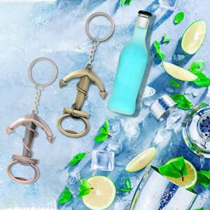 yueton 2PCS Boat Anchor Bottle Opener Keychain Alloy Novelty Creative Beer Wine Bottle Opener Party Favors Backpack Pendant