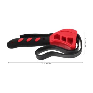 Strap Wrench Bottle Opener Adjustable Strap Bottle Opener Jar Openers Tool 2Pcs (Red)